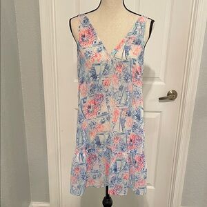 Lilly Pulitzer Blue and Pink Swim Cover Up